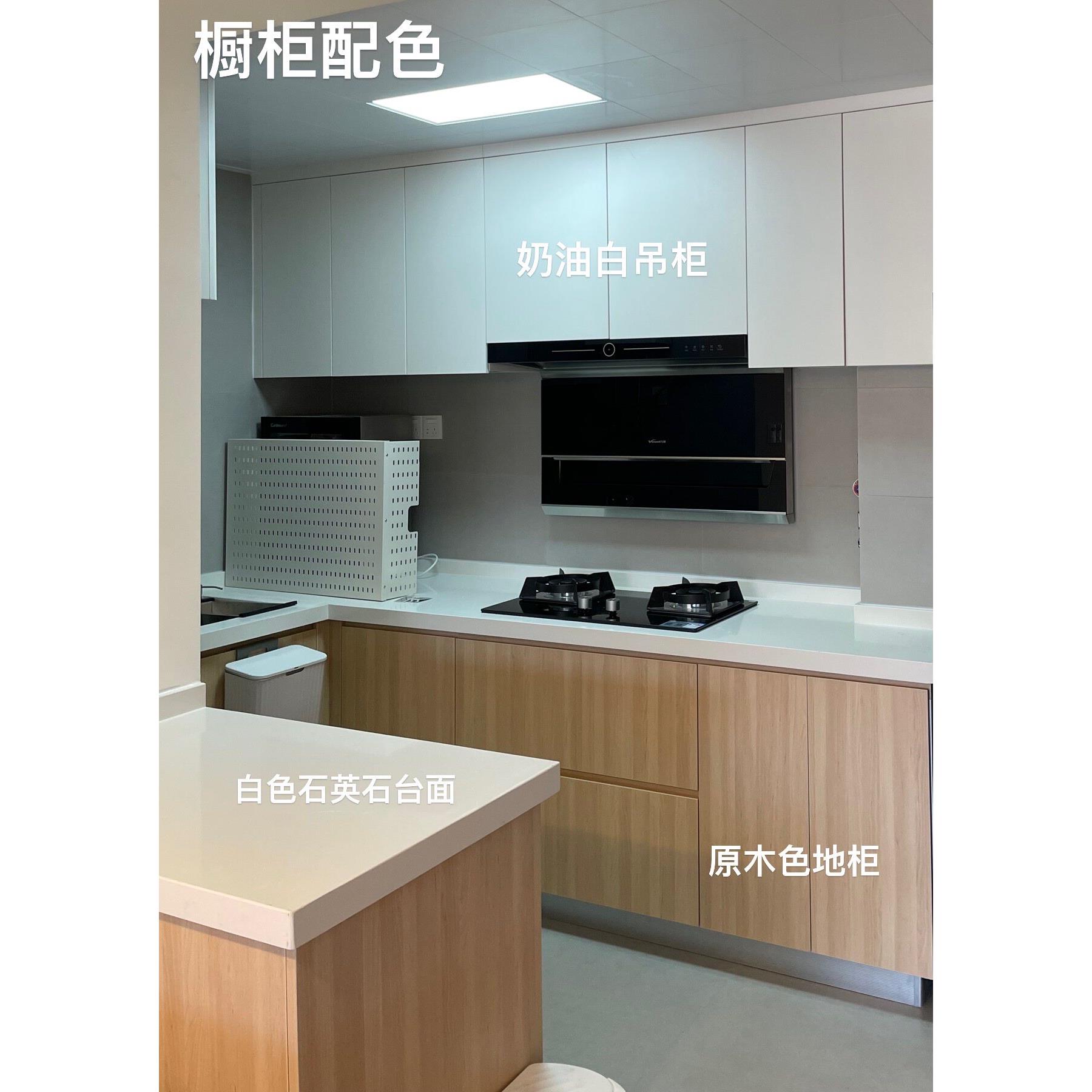 深圳市整体厨房橱柜定制不锈钢石英石台面晶钢门橱柜门改造