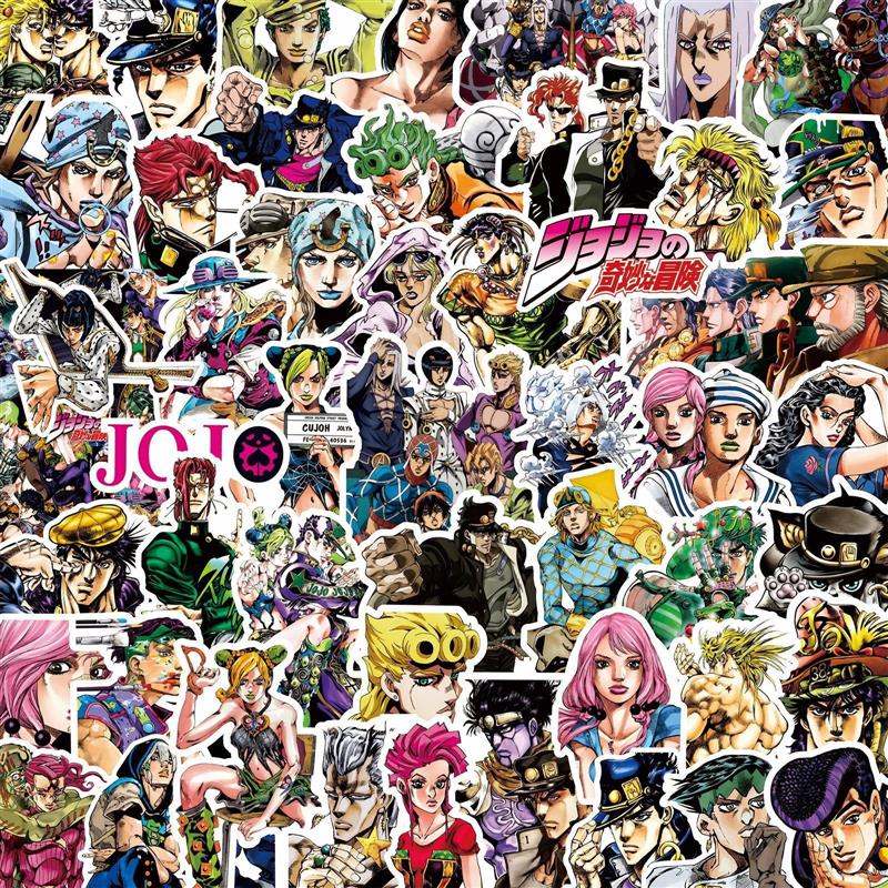 150张 JOJO的奇妙冒险贴纸 动漫周边20 承太郎徐伦装饰手帐贴画图