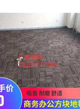 商用恒发FT30条纹方块地毯科技馆博物馆演播厅吸音耐磨阻燃地毯