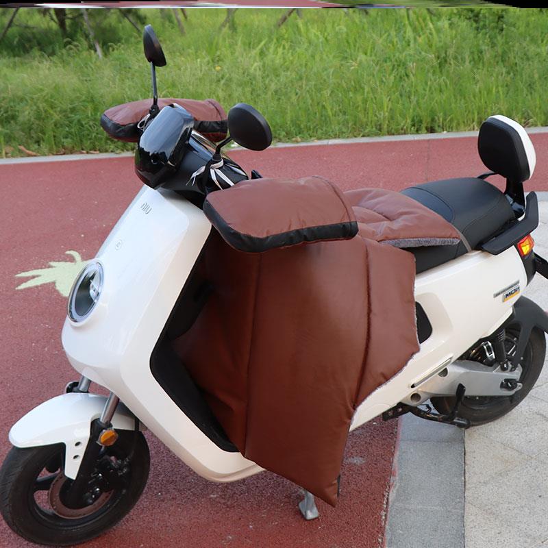 现货分离式电动车挡风被不带把套冬季两件式小型摩托加Y绒双面防