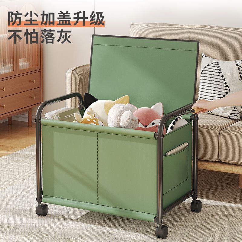 儿童玩具收纳置物l架小推车移动家用客厅零食箱书架子储物筐大容