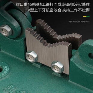 胜达台钳工作台龙门钳重型管子台虎钳小型割丝管子钳固定夹具台钳