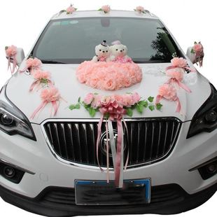 饰婚车布置新娘婚车 婚庆装 饰用品创意婚车装 饰套装 车头花车装