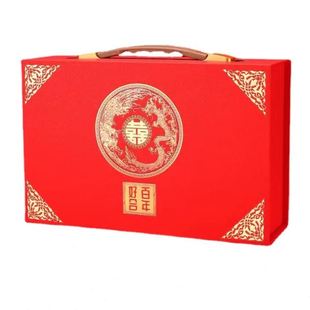 定婚下聘礼箱子 彩礼钱盒子订婚聘金礼金箱10万提亲陪嫁用品大全装