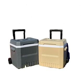 28L38L户外保温箱PU冷藏箱商用海钓车载保鲜箱家用冰桶带拉杆轮子