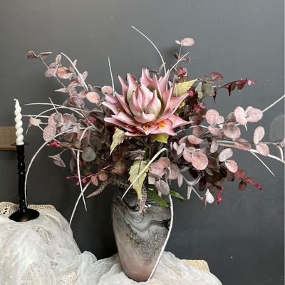 仿真花金莲花帝王设计师款式家居装饰样板间直播间美陈软装餐桌花