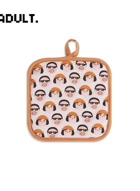 SADL可爱橙色耐高温隔热防烫垫砂锅垫汤碗O垫子杯垫布艺餐桌餐垫