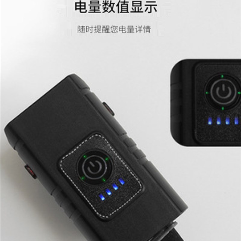 新款自行b车前灯 6带电量显示灯 安全近远光前大灯S充电单车灯