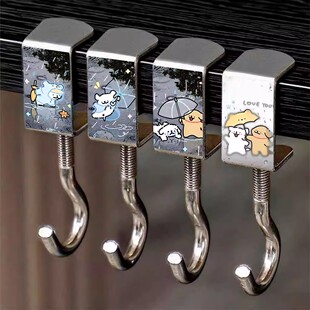 可爱线条小狗书包挂钩可移动可拆强承重小学生挂钩桌边挂钩绕线器