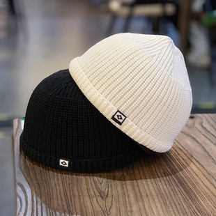 帽子男秋冬针织瓜皮帽百搭毛线帽子女雅痞冷帽网红新款嘻哈地主帽