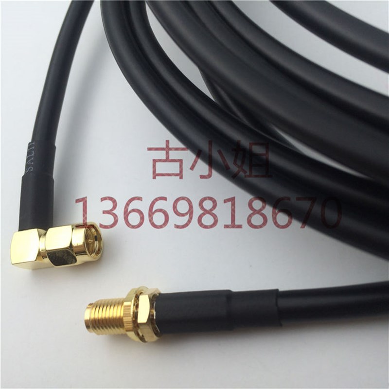 SMA-JWKY射频RF同轴线SMA公弯头转母头50-3连接线SMA公母延长线50