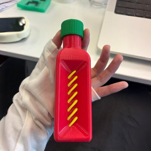 螺旋流动拖油瓶3d打印瓶型旋旋乐