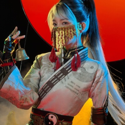 五鬼听令|陈瑶cos同款铜钱面帘古墓迷途云祈驱邪面具和平精英周边
