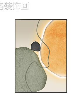 客厅装饰画短款代20230220简约玄挂画大肌理幅落地画关沙发背景现