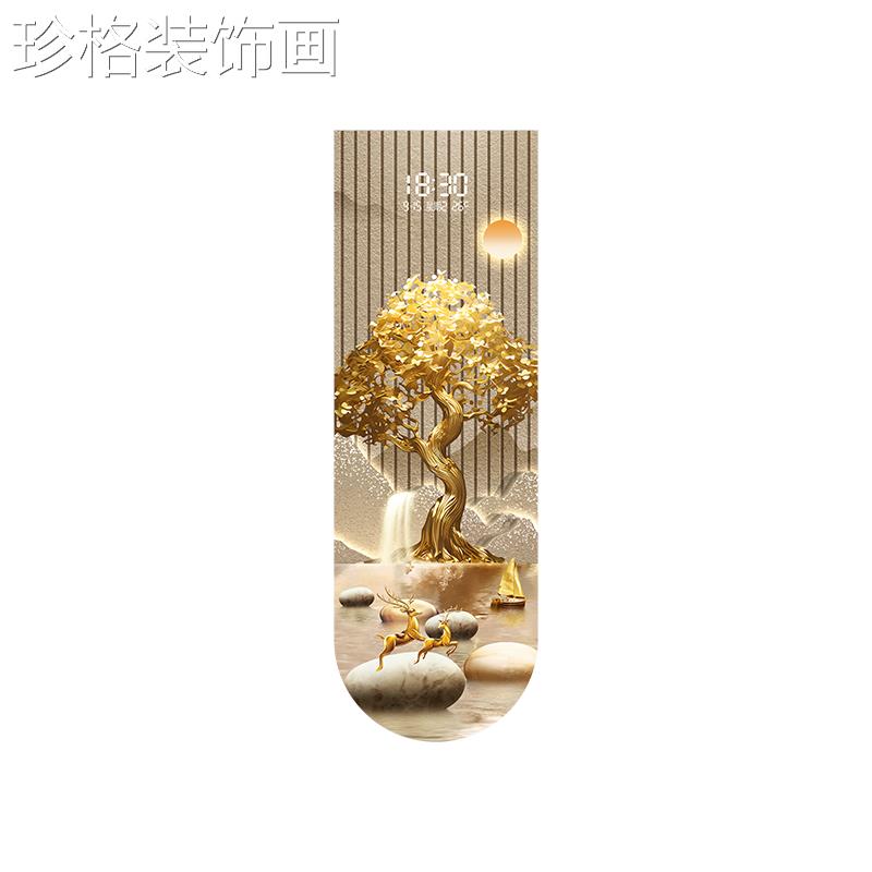 发时财树关装饰画钟表挂钟新中式寓20250428电意好大气走廊过道子图片