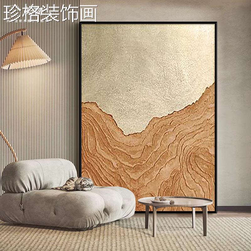 简现代轻饰奢高客厅装画别墅玄关走廊抽象级感手绘油画gw52007意图片