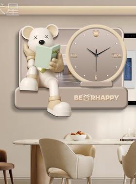 暴力熊电表装饰画带钟款表新画开关盒弱电箱画配yw50139电箱遮挡