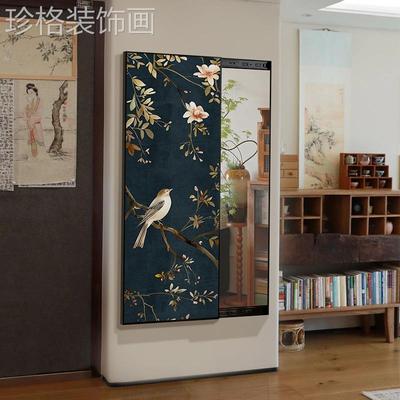 喜上眉梢镜子可遮挡可关闭隐藏式推拉暗藏式全身镜隐形穿衣镜壁画