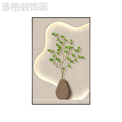 表小清新绿电箱装植饰画轻免打孔挂奢20240419画遮挡配电箱开关电