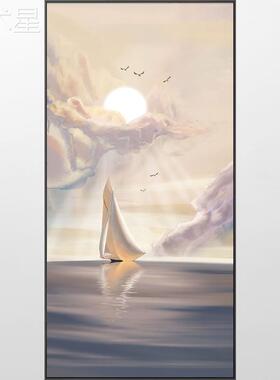 一帆LP-21065风顺入户玄关壁风装饰画画北欧晚霞天空客厅画画走廊