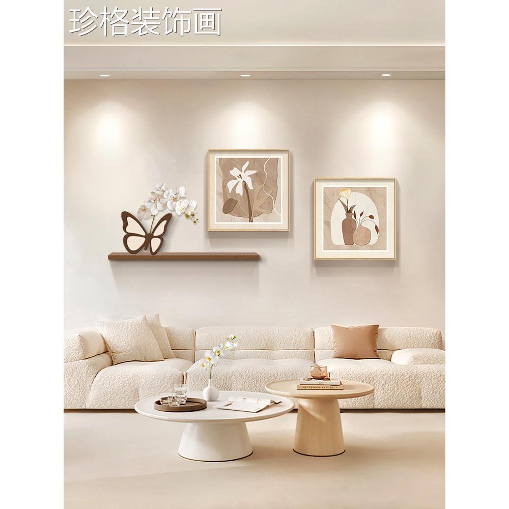 奶风壁饰客厅装画新款沙发背景墙挂画莫兰迪抽象DY-468餐厅饭油厅