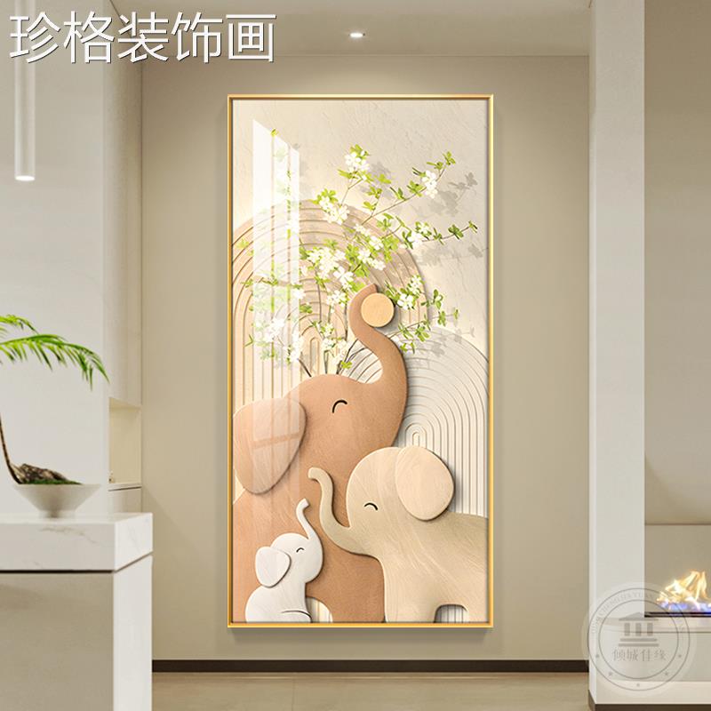 大饰象玄装画约带灯201312025年新款壁画现代简入关户正对门走廊图片