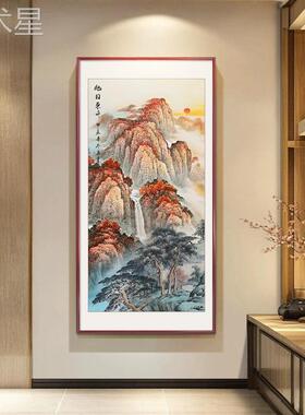画定做旭日东山泰山画日出国画中式装升入玄LM90721画关饰水新墨
