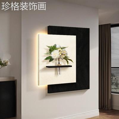 中古关风廊水培绿植玄装饰画极简客厅走挂画正对门入户LIYT-000高