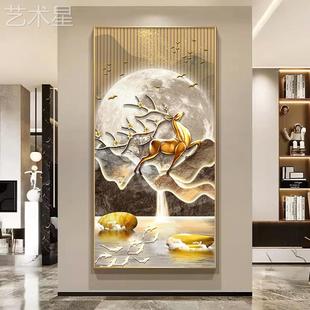 福鹿KY-2127山高级感关玄装饰现代轻奢九鱼走廊壁画新中进式入画