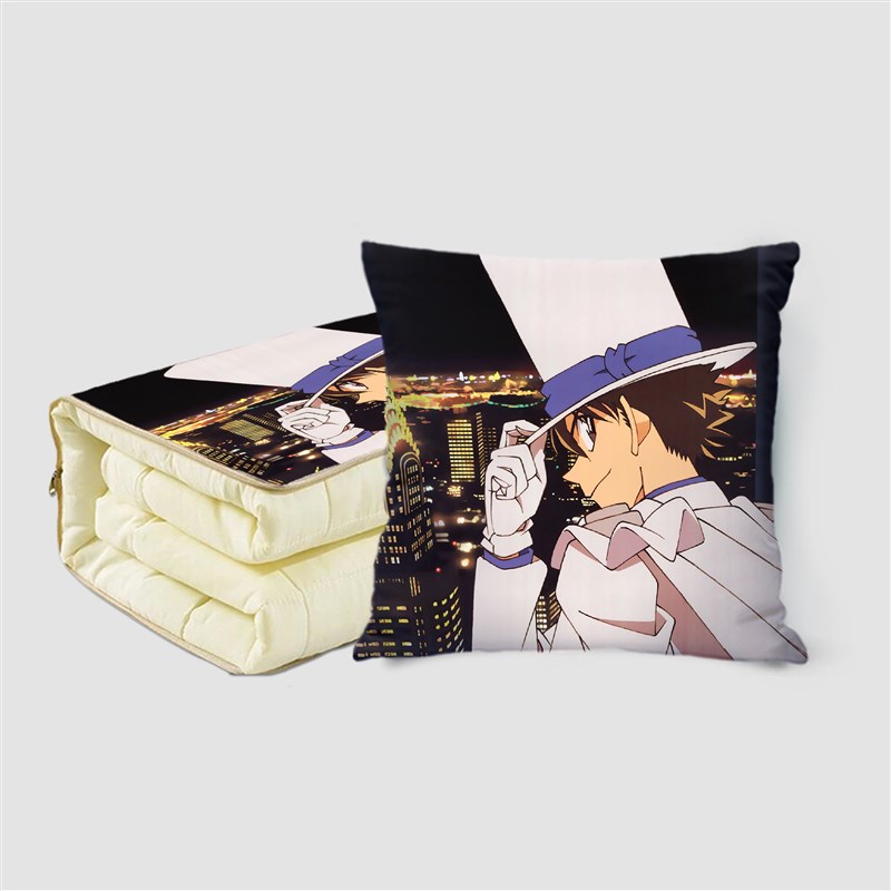 名侦探柯南抱枕被两用多功能空调被办公室抱枕毛毯二合一宿舍被子