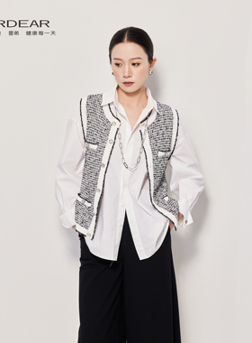 Girdear/哥弟夏季小香风马甲女无袖显瘦薄款外穿1499231
