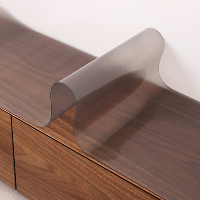 梓萌tpu桌垫磨砂灰色咖啡色实木茶几布纯白色电视柜桌布软玻璃垫