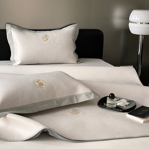 罗兰夏天A类抗菌冰丝席空调软席可水洗防滑床笠凉感席子三件套