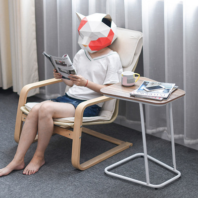 创意现代简约边几可移动简易笔记本电脑桌懒人小沙发铁艺边几茶几