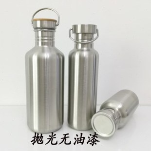 大容量2000ML1000ml凉水壶男不锈钢登山户外烧水水杯便携单层大号