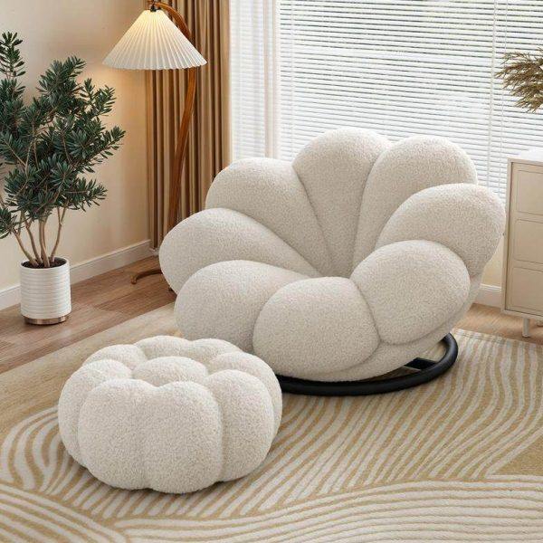 懒人沙发花瓣椅可躺可睡创意单人旋转小沙发客厅阳台卧室休闲沙发,住宅家具,懒人沙发,淘宝优惠券,粉丝福利购,淘宝优惠卷