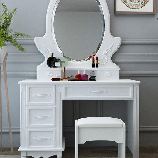 经济型化妆台现代简约迷你梳妆台欧式化妆桌公主户型化妆柜卧室小