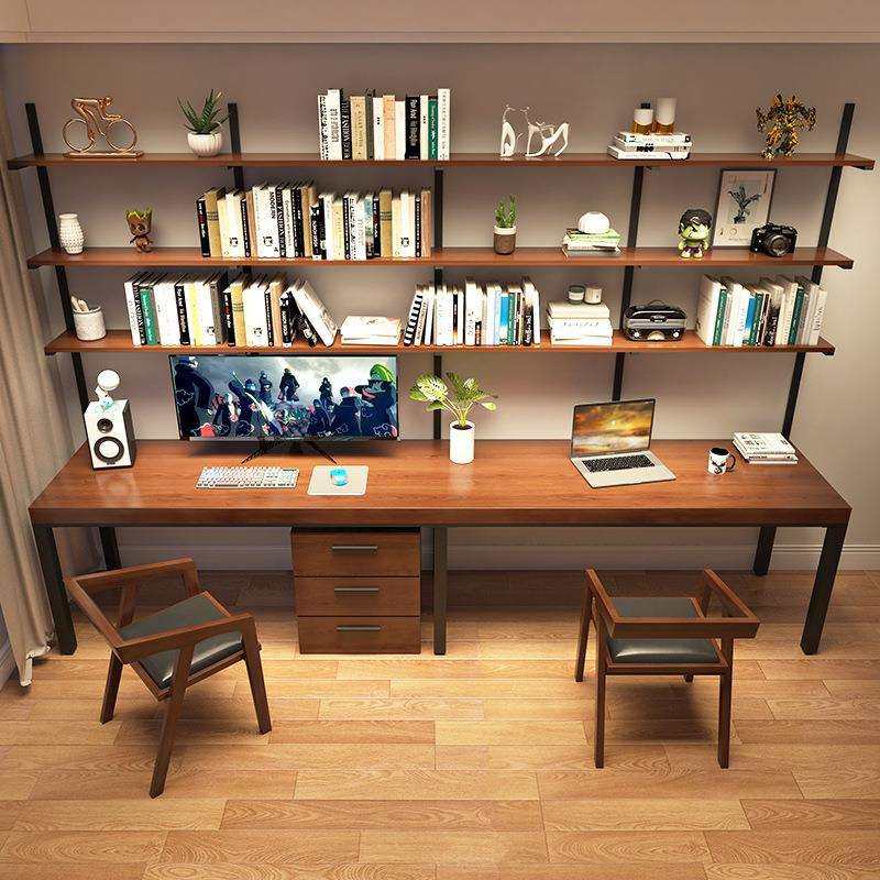 L6Y实木书桌书架书柜一体组合双人台式电脑桌家用卧室靠墙写字,五金/工具,其他电线电缆,淘宝优惠券,粉丝福利购,淘宝优惠卷