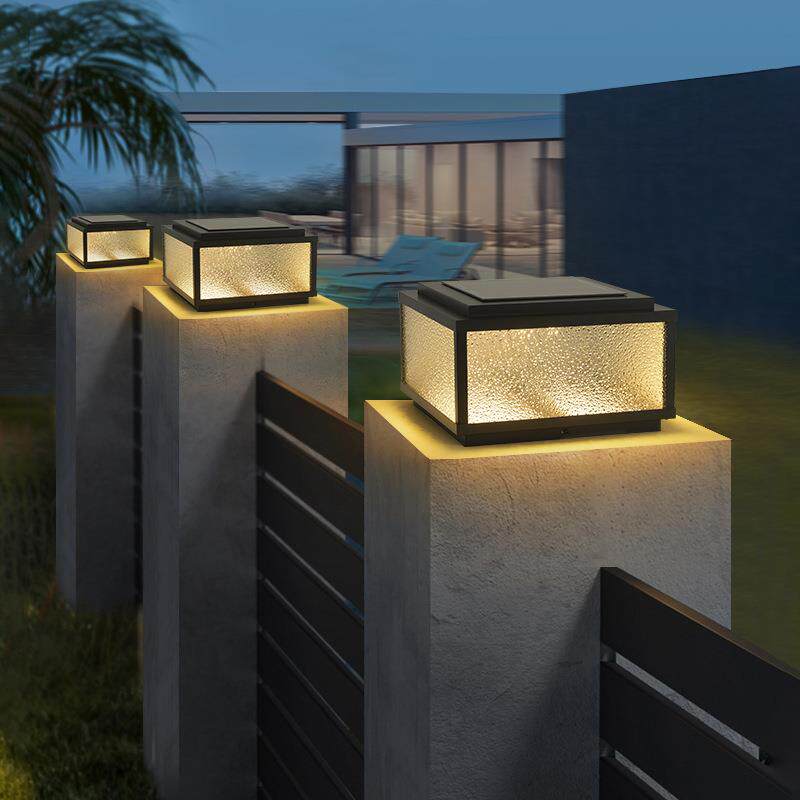 太阳能柱头灯户外庭院灯新中式防水别墅围墙花园阳台立柱子门柱灯