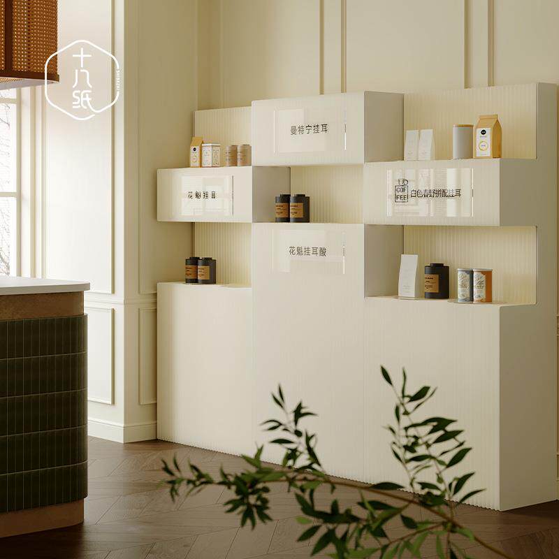 十八纸屏风隔断琴格纸墙办公家具隔板商用围栏置物架展示架储物架