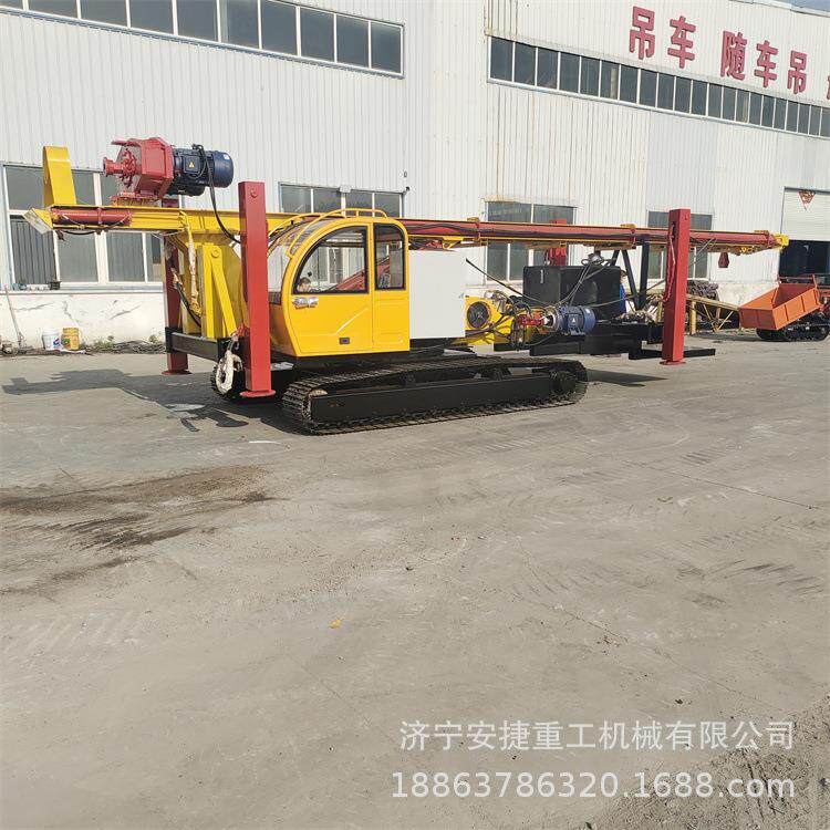 15米履带抗浮锚杆打桩机小直径螺杆钻桩机蛇形爬梯长螺旋打桩机