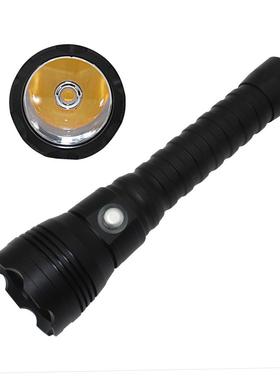 XHP70黄光强光潜水手电筒磁控开关水下100米LED手电莲花攻击头