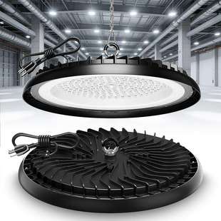 LED工矿灯房吊灯车间高顶灯100W150W200W市场中转仓ufo高湾灯