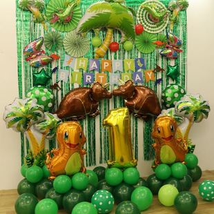 饰用品创意场景布置 周岁儿童派对恐龙主题气球套餐孩生日装