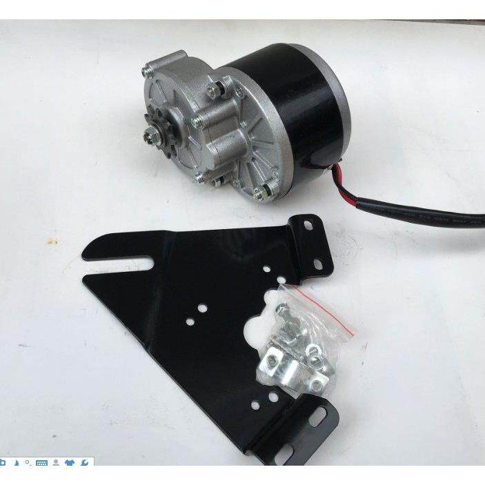 尤奈特有刷减速电机MY1016Z2-250W24V36V自行车改装无脚有刷电机