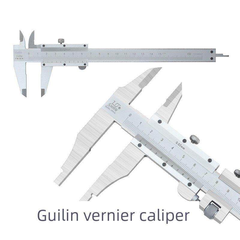 桂林游标卡尺500mm 0-150-200桂量1000高精度带表卡尺300mm工业级