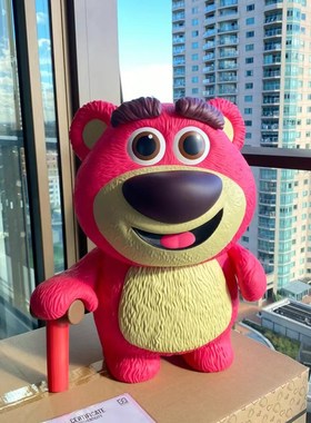 玩具总动员劳苏草莓熊香草味可爱桃红色生日礼物大号客厅摆件手办