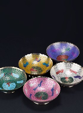 尼泊尔铜果盘复古点心零食托盘篮高脚茶点盘茶具茶道日式水果碟