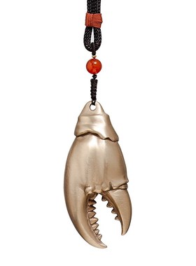 手中有钱手把件男士随身把玩青铜螃蟹钳子办公室解压创意礼物送人