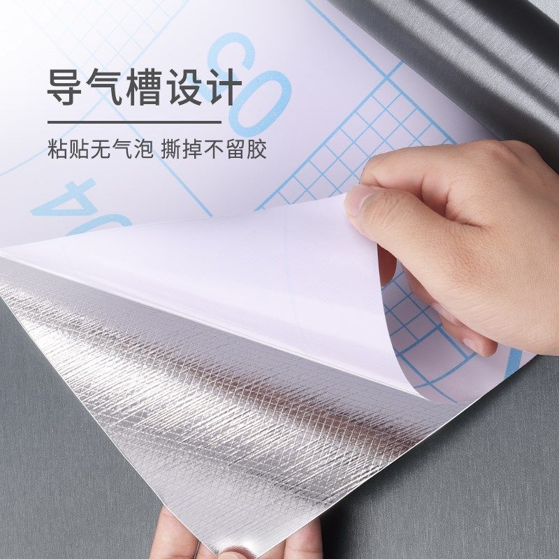 特厚橱柜门翻新贴纸防水防油厨房柜子改色专用家具贴膜自粘金属膜